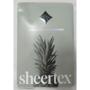 Sheertex Black Latticed Semi Opaque Thigh High 30 Denier Hose Size XL NWT